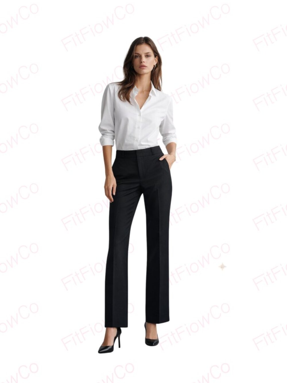 Banana Republic Logan Pant Black Wool Blend Straight Leg Size 2 Petite